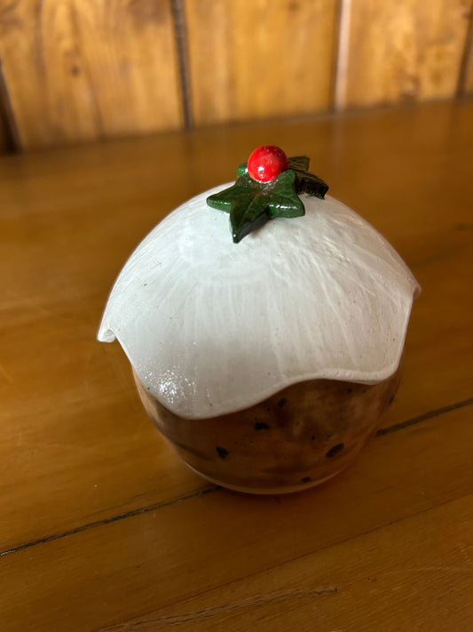 Christmas Pudding Lidded Jar