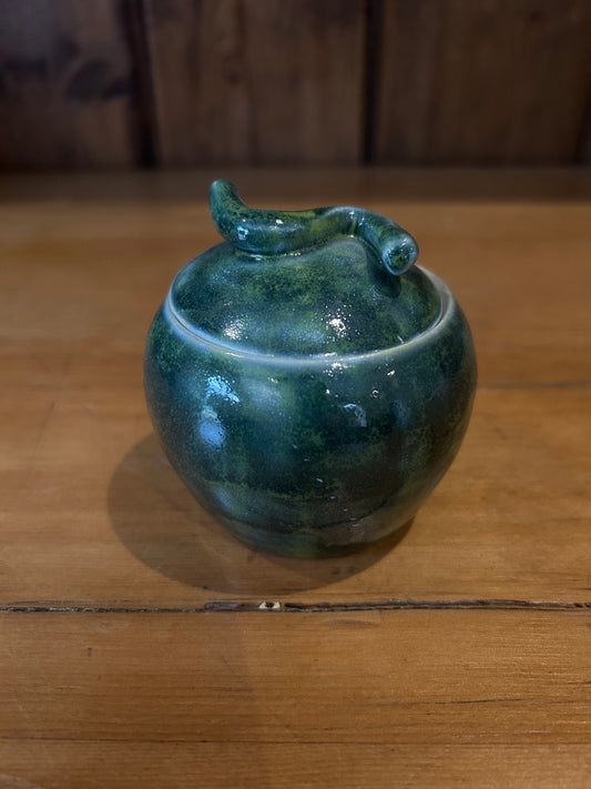 Lidded Trinket Jar - Green